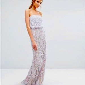 Jarlo lavender lace gown size tall fits xs-small